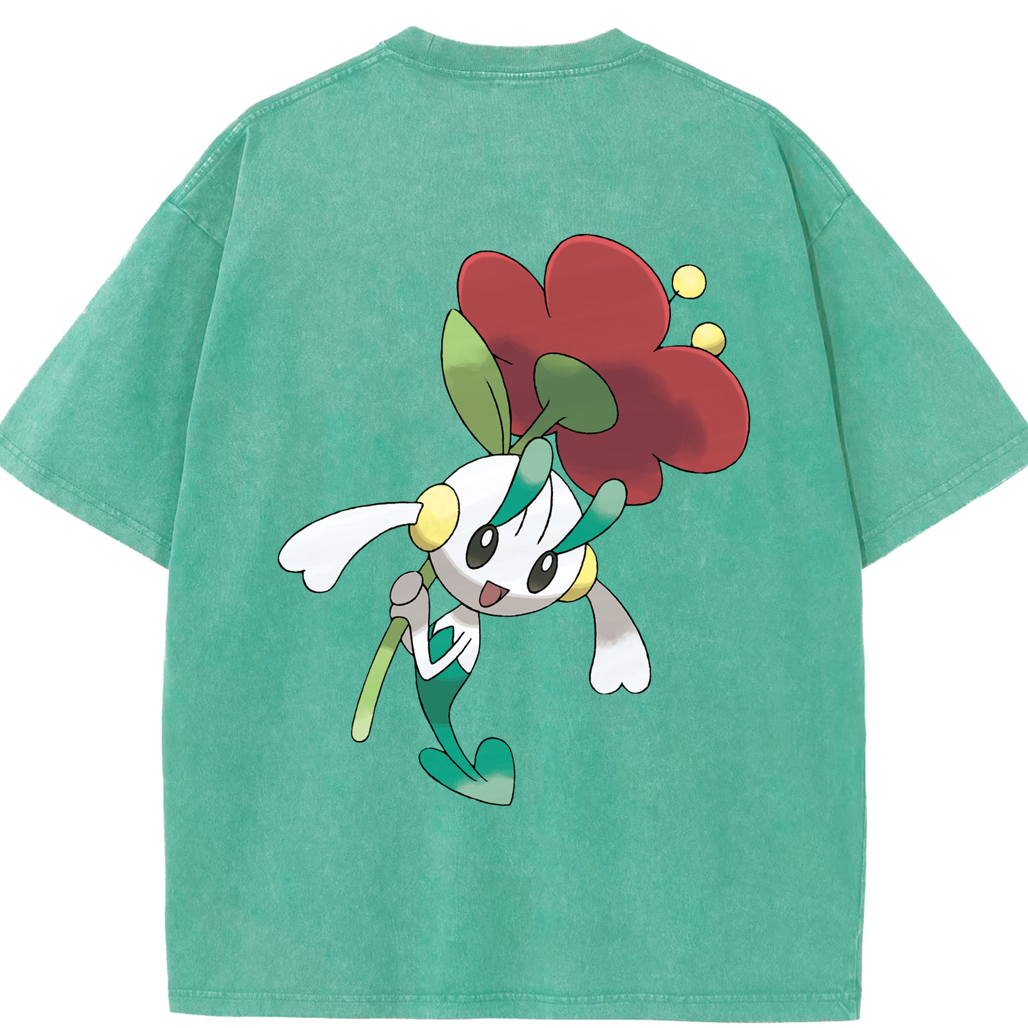 （画像用） ポケットモンスター Pokémon 綿100% ヴィンテージ風 半袖Tシャツ（背面プリント）